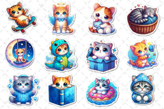 Cute Cat Clipart Bundle 2 - CraftNest - Digital Crafting and Art