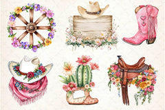 Western Mothers Day Cowgirl Clipart Bundle 2 - CraftNest - Digital Crafting and Art