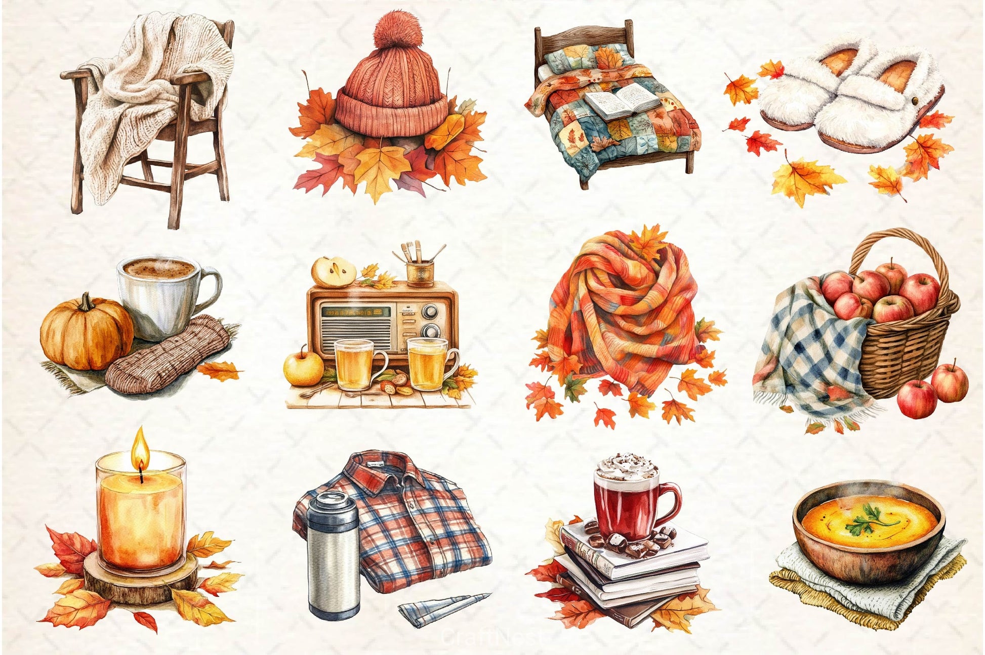 Fall Lazy Day Clipart Bundle 4 - CraftNest - Digital Crafting and Art