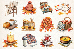 Fall Lazy Day Clipart Bundle 4 - CraftNest - Digital Crafting and Art