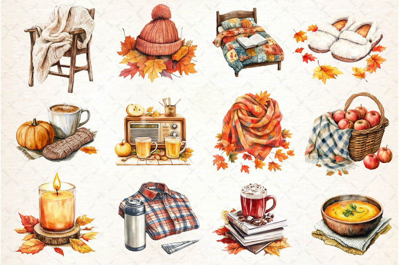 Fall Lazy Day Clipart Bundle 4 - CraftNest - Digital Crafting and Art