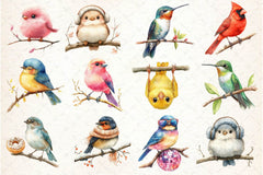 Cute Funny Birds Clipart Bundle - CraftNest - Digital Crafting and Art