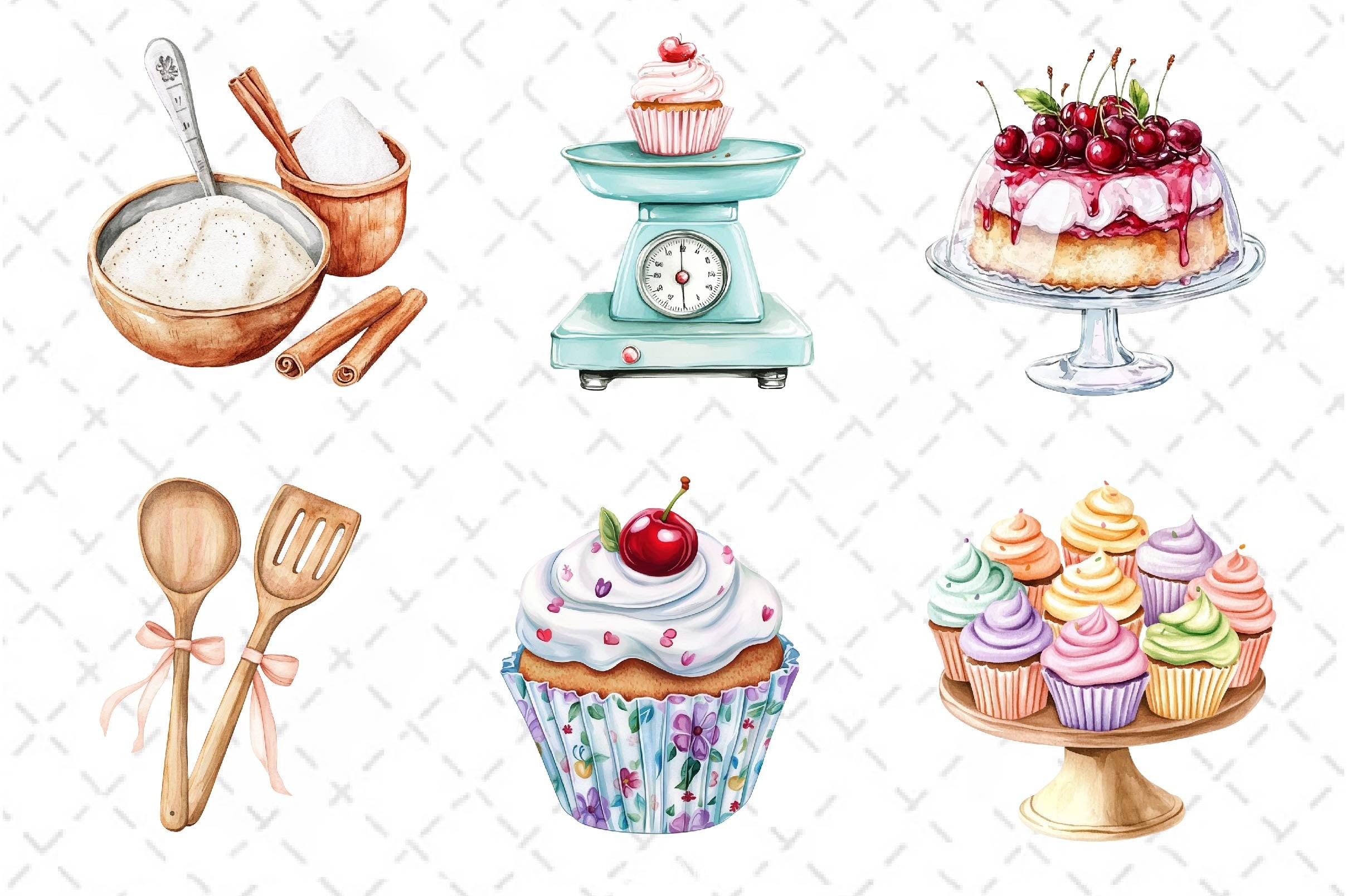 Vintage Baking Clipart Bundle 4 - CraftNest - Digital Crafting and Art