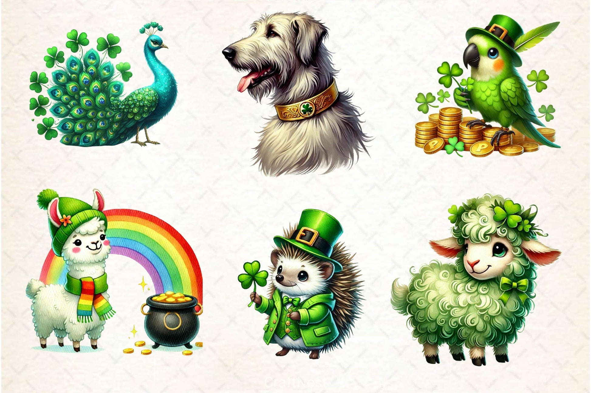 St Patrick's Day Animals Clipart Bundle 4 - CraftNest - Digital Crafting and Art
