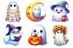 Cute Halloween Ghost Clipart Bundle 20 - CraftNest - Digital Crafting and Art