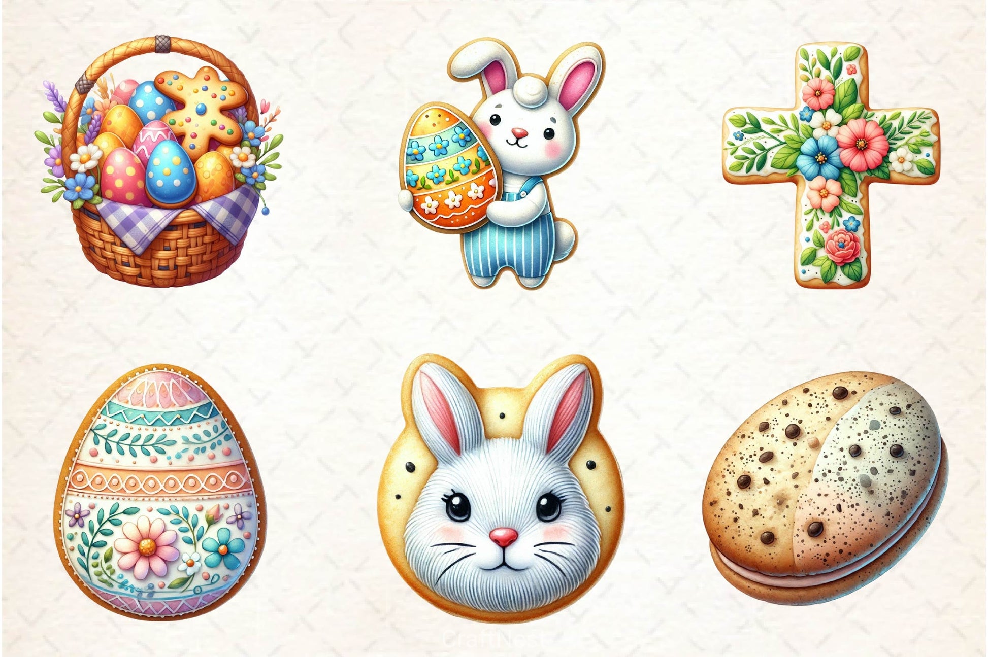Easter Biscuits Clipart Bundle - CraftNest - Digital Crafting and Art