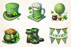 St Patrick Gingham Clipart Bundle - CraftNest - Digital Crafting and Art