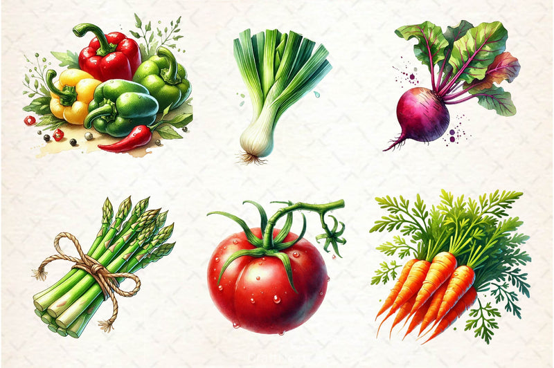 Vegetables Clipart Bundle 3 - CraftNest - Digital Crafting and Art
