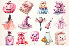 Pink Coquette Girly Halloween Clipart Bundle - CraftNest - Digital Crafting and Art