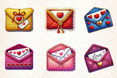 Valentine Crochet Envelopes Clipart Bundle 2 - CraftNest - Digital Crafting and Art