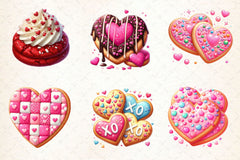 Valentine Cookies Clipart Bundle 2 - CraftNest - Digital Crafting and Art