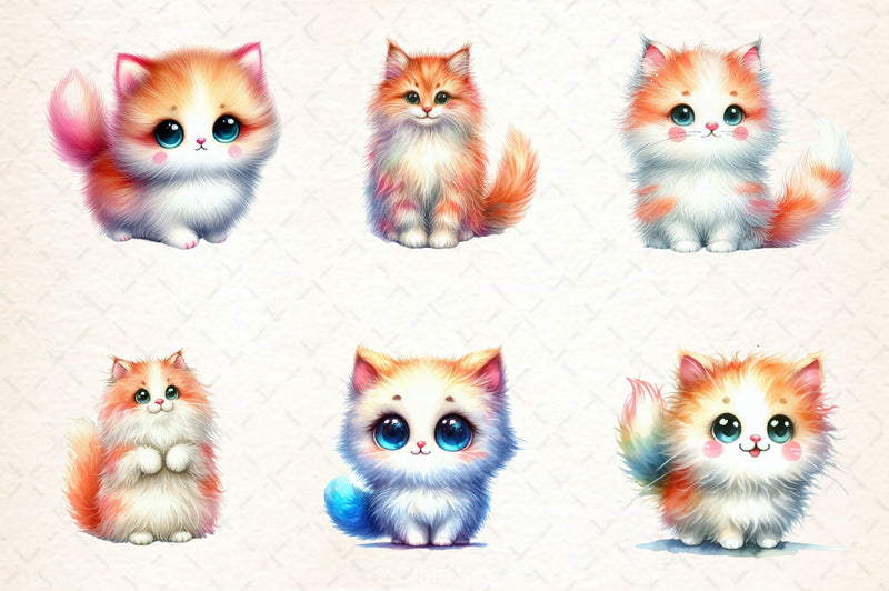 Cute Cat Clipart Bundle 3 - CraftNest - Digital Crafting and Art