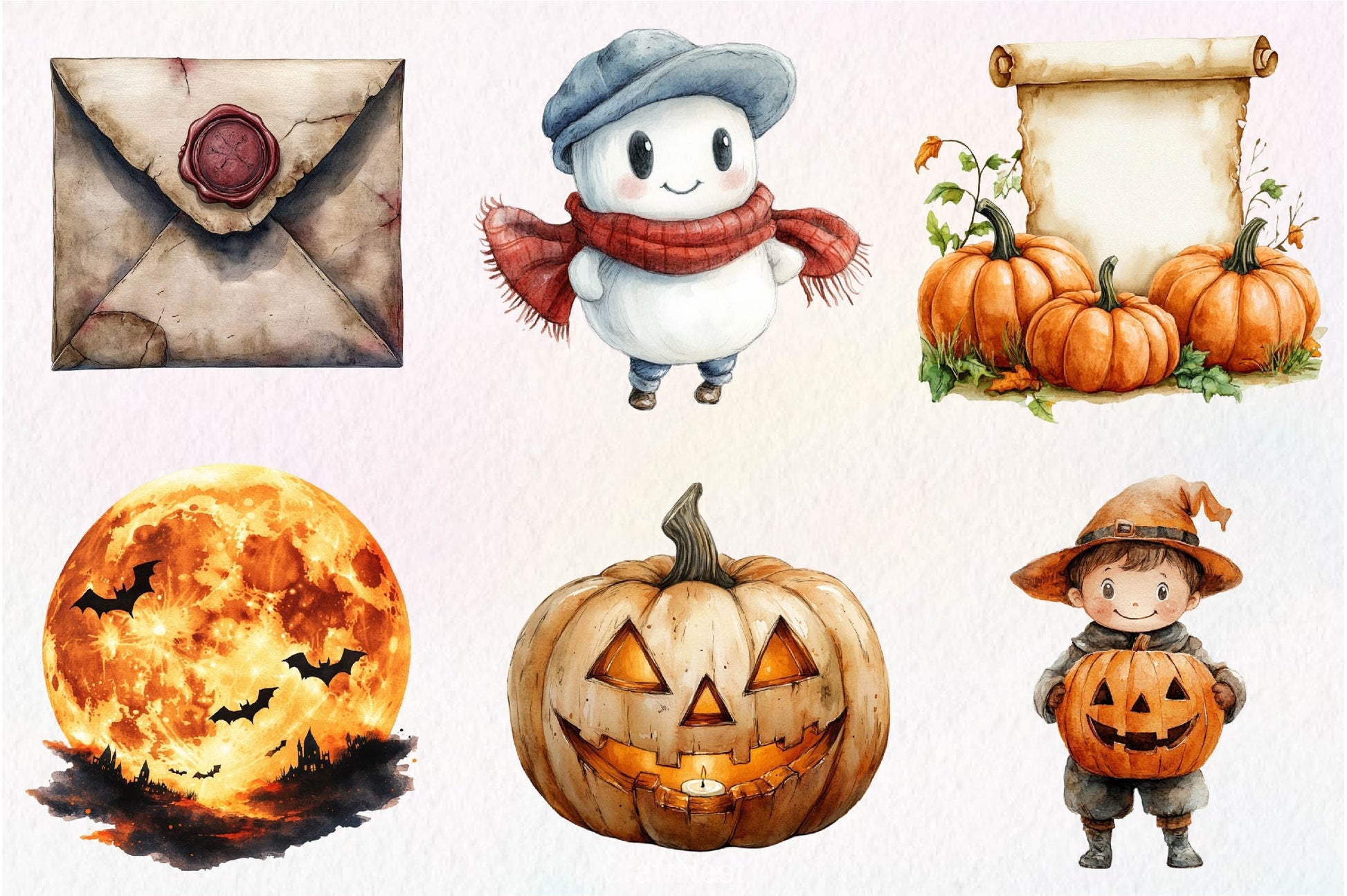 Vintage Halloween Diecuts Clipart Bundle - CraftNest - Digital Crafting and Art