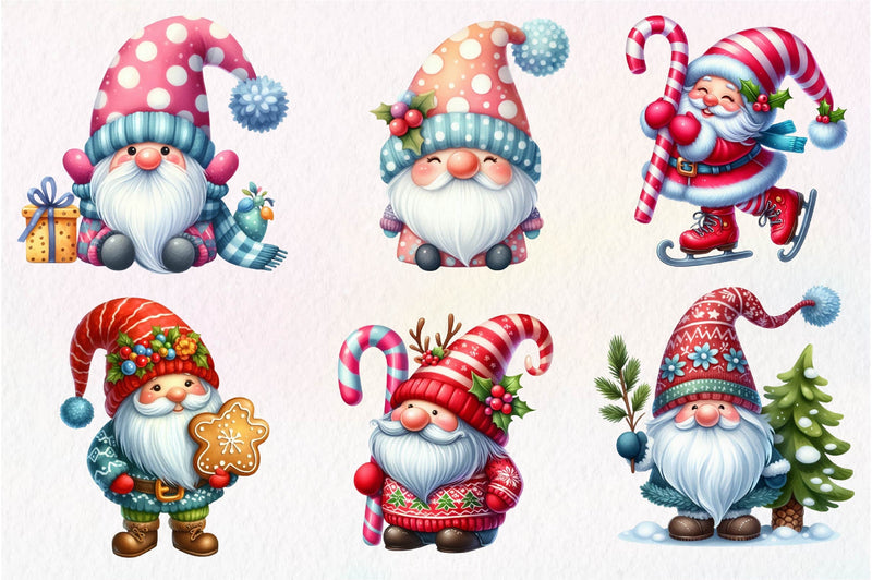 Christmas Gnome Clipart Bundle 7 - CraftNest - Digital Crafting and Art
