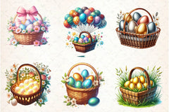 Easter Eggs Basket Clipart Bundle 2 - CraftNest - Digital Crafting and Art