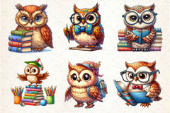 Back To School Owl Clipart Bundle - CraftNest - Digital Crafting and Art