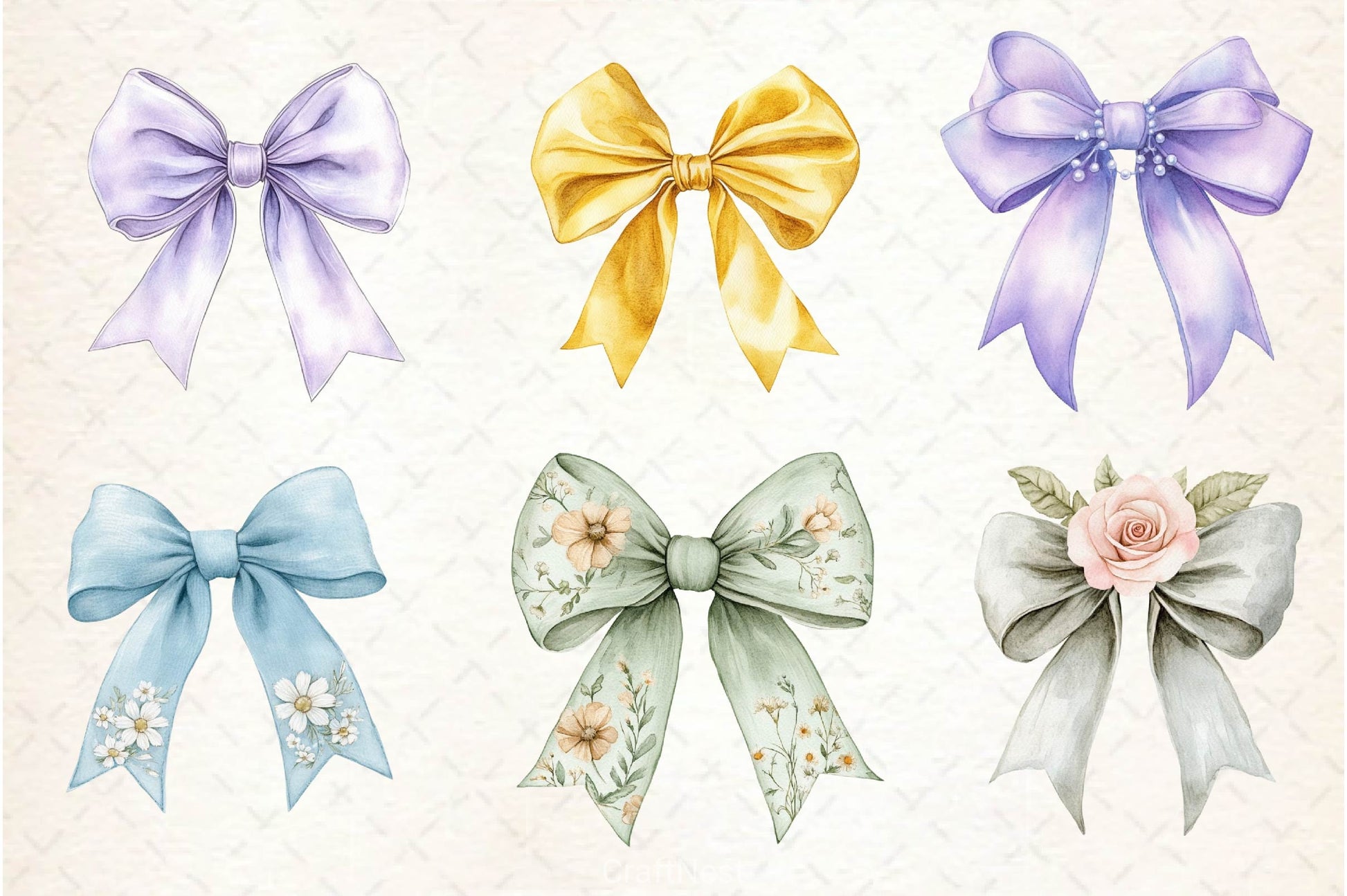 Coquette Bow Spring Clipart Bundle - CraftNest - Digital Crafting and Art