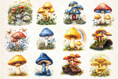 Spring Magical Mushrooms Clipart Bundle - CraftNest - Digital Crafting and Art
