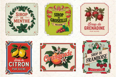 Vintage Food Labels Illustration Clipart Bundle - CraftNest - Digital Crafting and Art