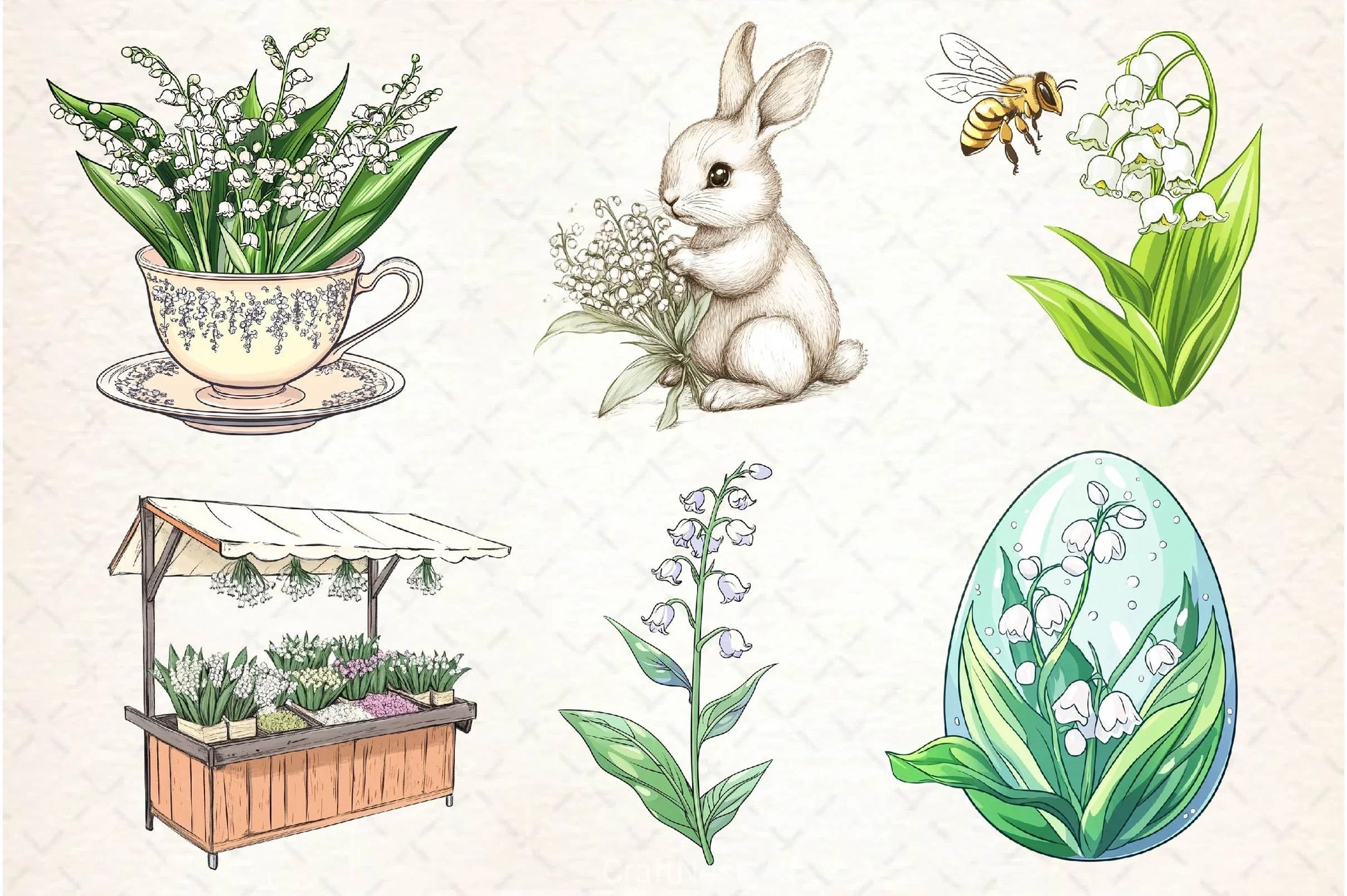 Lily Of The Valley Spring Clipart Bundle 2 - CraftNest - Digital Crafting and Art