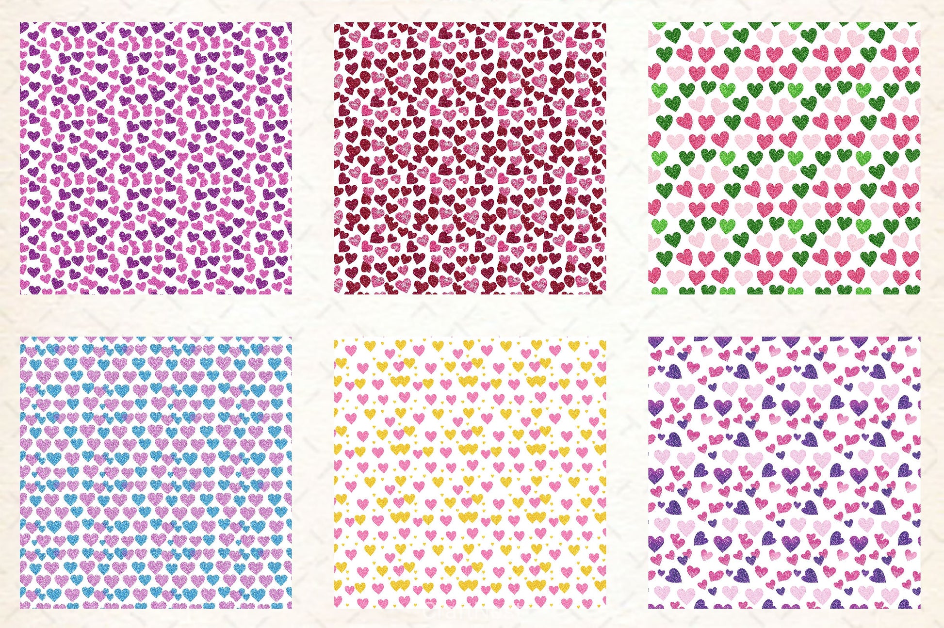 Valentines Day Heart Seamless Pattern Digital Paper - CraftNest - Digital Crafting and Art