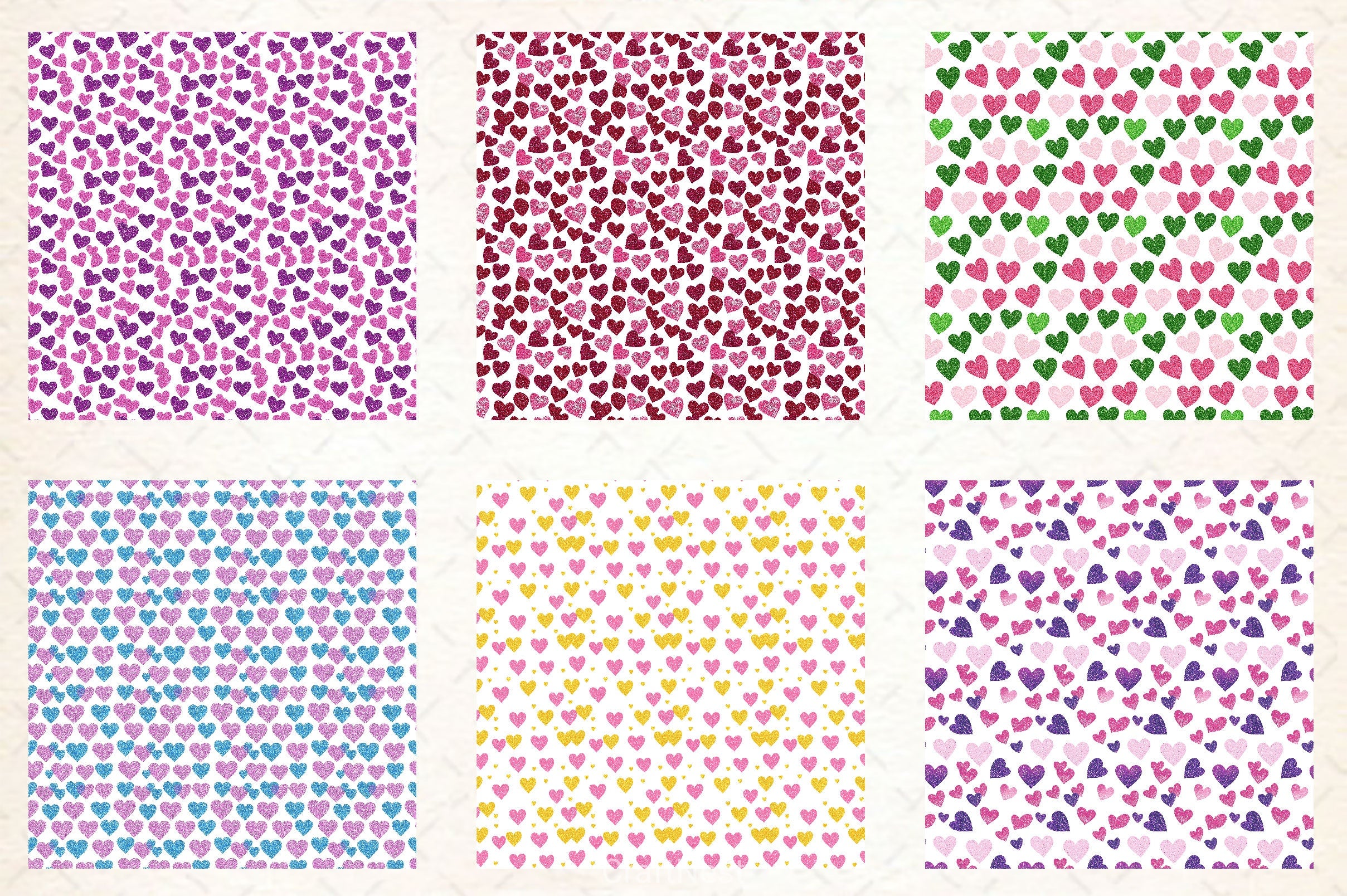 Valentines Day Heart Seamless Pattern Digital Paper - CraftNest - Digital Crafting and Art