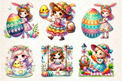 Easter Girls Clipart Bundle 2 - CraftNest - Digital Crafting and Art