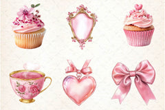 Pink Coquette Mothers Day Clipart Bundle - CraftNest - Digital Crafting and Art