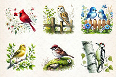 Spring Birds Clipart Bundle 4 - CraftNest - Digital Crafting and Art