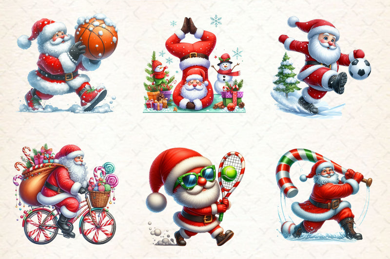 Funny Santa Claus Christmas Clipart Bundle 2 - CraftNest - Digital Crafting and Art