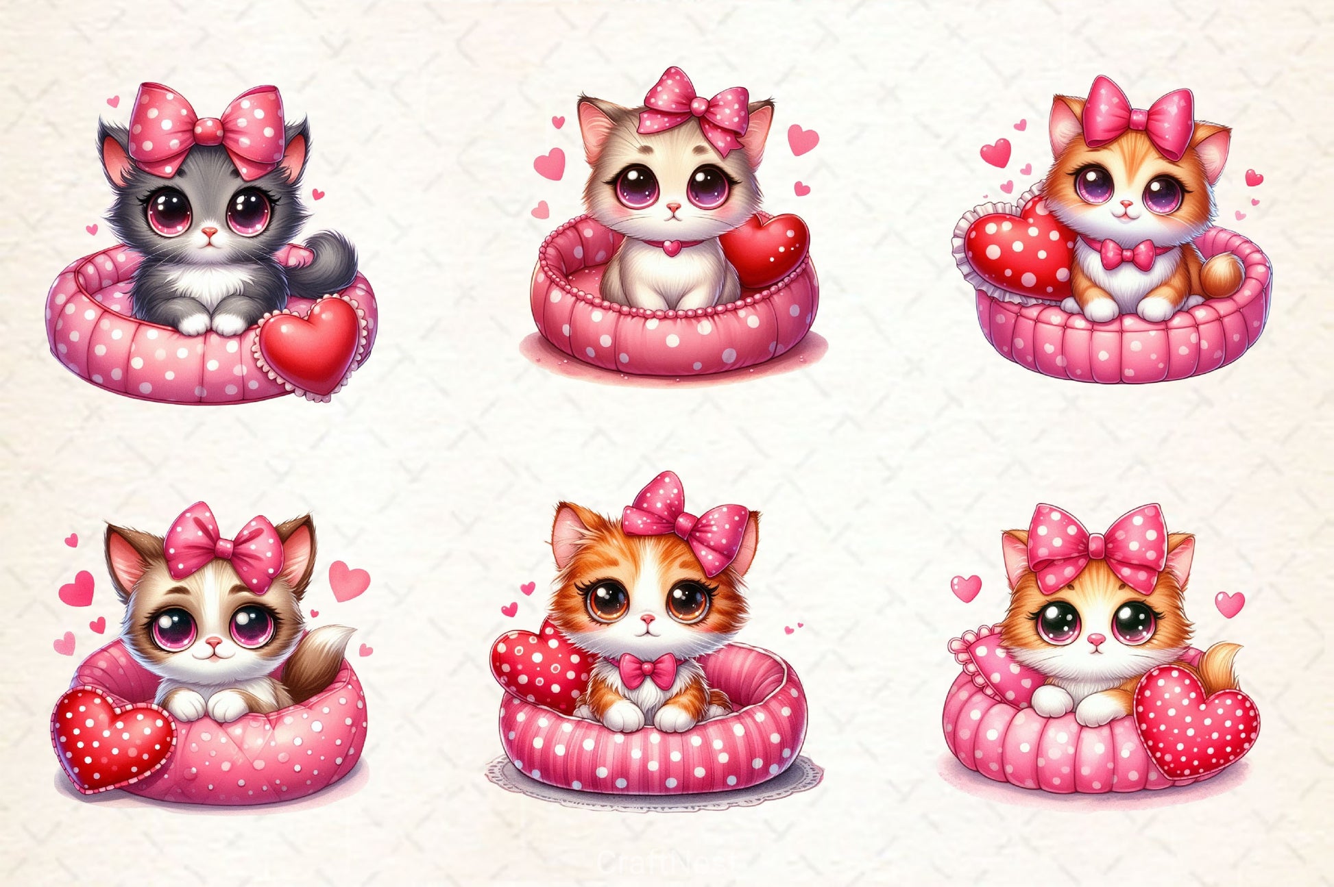 Funny Cat Valentine's Day Clipart Bundle - CraftNest - Digital Crafting and Art