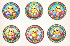 Easter Stained Glass Chick Clipart Bundle - CraftNest - Digital Crafting and Art