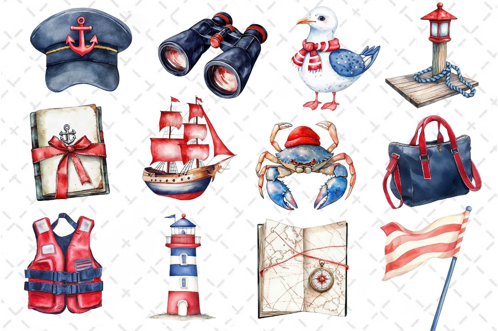 Vintage Nautical Clipart Bundle - CraftNest - Digital Crafting and Art