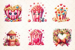 Valentine Popcorn Clipart Bundle 2 - CraftNest - Digital Crafting and Art