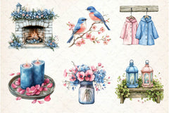 Cozy Romantic Spring Clipart Bundle12 - CraftNest - Digital Crafting and Art