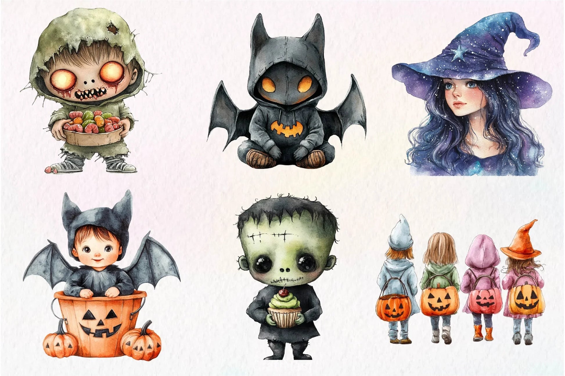 Kid Halloween Clipart Bundle - CraftNest - Digital Crafting and Art