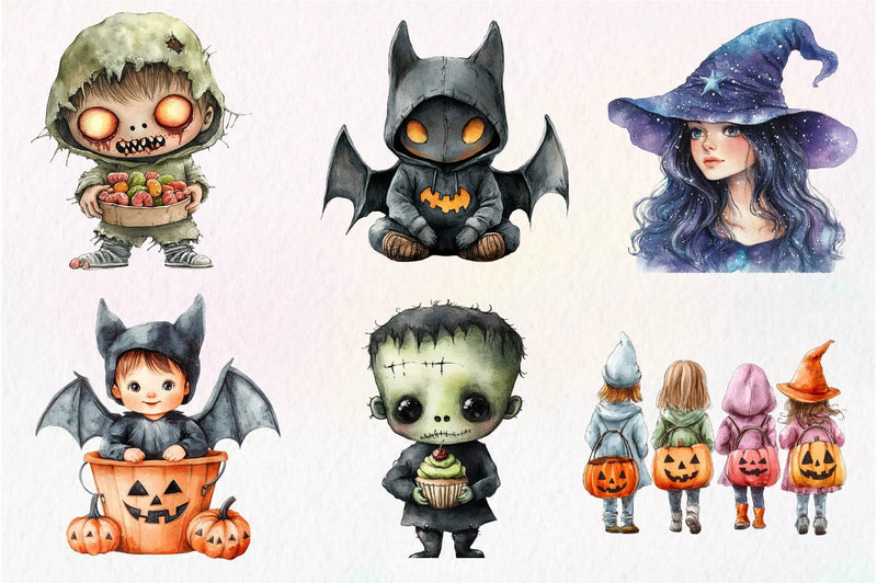 Kid Halloween Clipart Bundle - CraftNest - Digital Crafting and Art