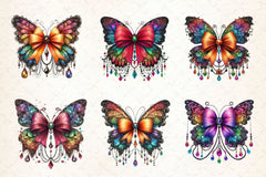Colorful Butterfly Clipart Bundle 4 - CraftNest - Digital Crafting and Art