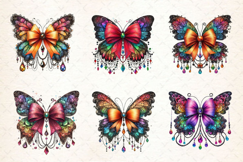 Colorful Butterfly Clipart Bundle 4 - CraftNest - Digital Crafting and Art