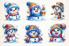 Christmas Icing Snowman Clipart Bundle - CraftNest - Digital Crafting and Art