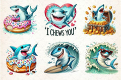 Funny Shark Break Through Clipart Bundle - CraftNest - Digital Crafting and Art