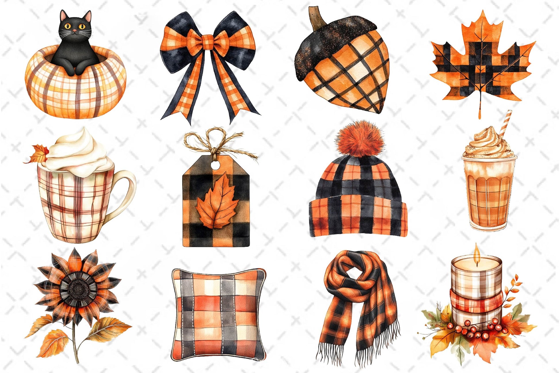 Plaid Autumn Clipart Bundle 2 - CraftNest - Digital Crafting and Art