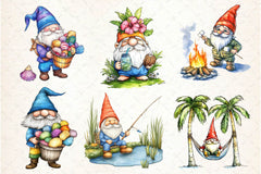 Summer Gnome Clipart Bundle 2 - CraftNest - Digital Crafting and Art
