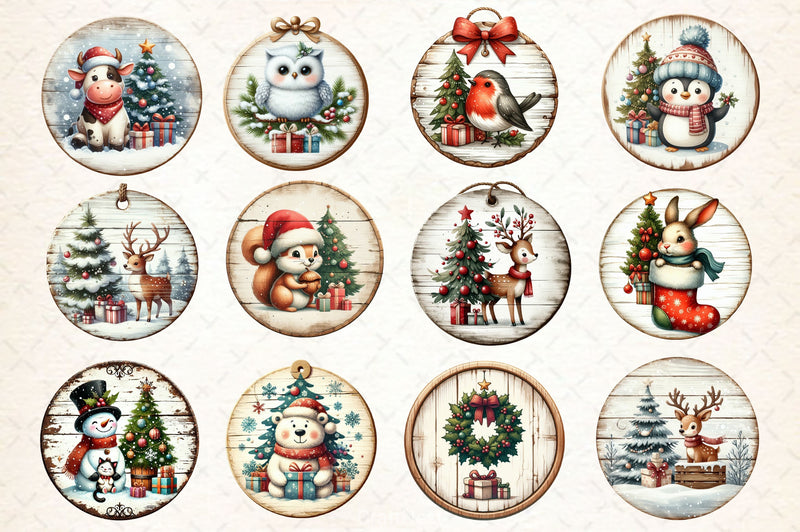 Vintage Christmas Ornaments Clipart Bundle 2 - CraftNest - Digital Crafting and Art