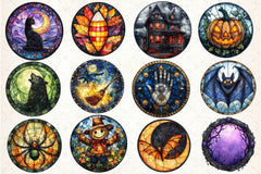 Halloween Stained Glass Clipart Bundle - CraftNest - Digital Crafting and Art
