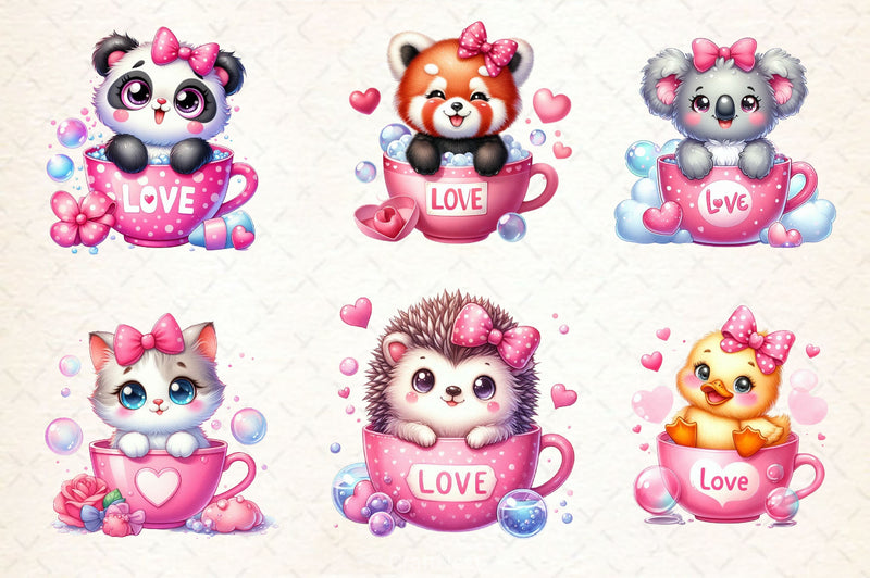 Valentines Day Animals Clipart Bundle - CraftNest - Digital Crafting and Art