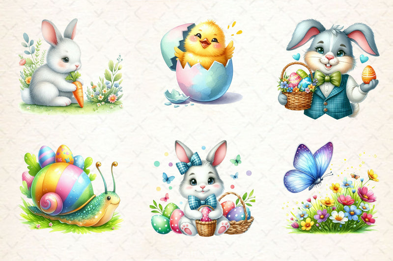 Cute Easter Day Clipart Bundle 2 - CraftNest - Digital Crafting and Art