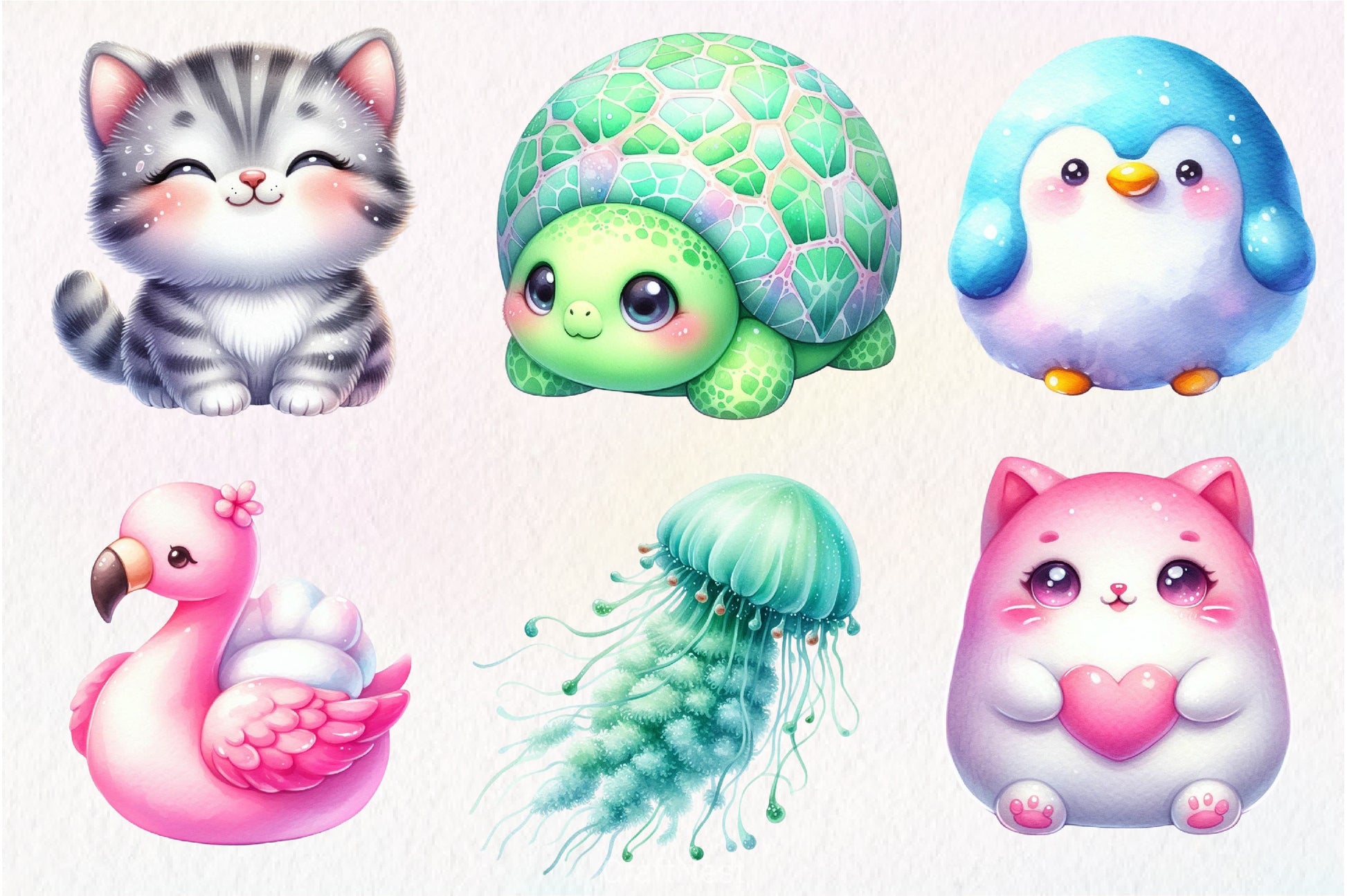 Squishmallow Animals Clipart Bundle - CraftNest - Digital Crafting and Art