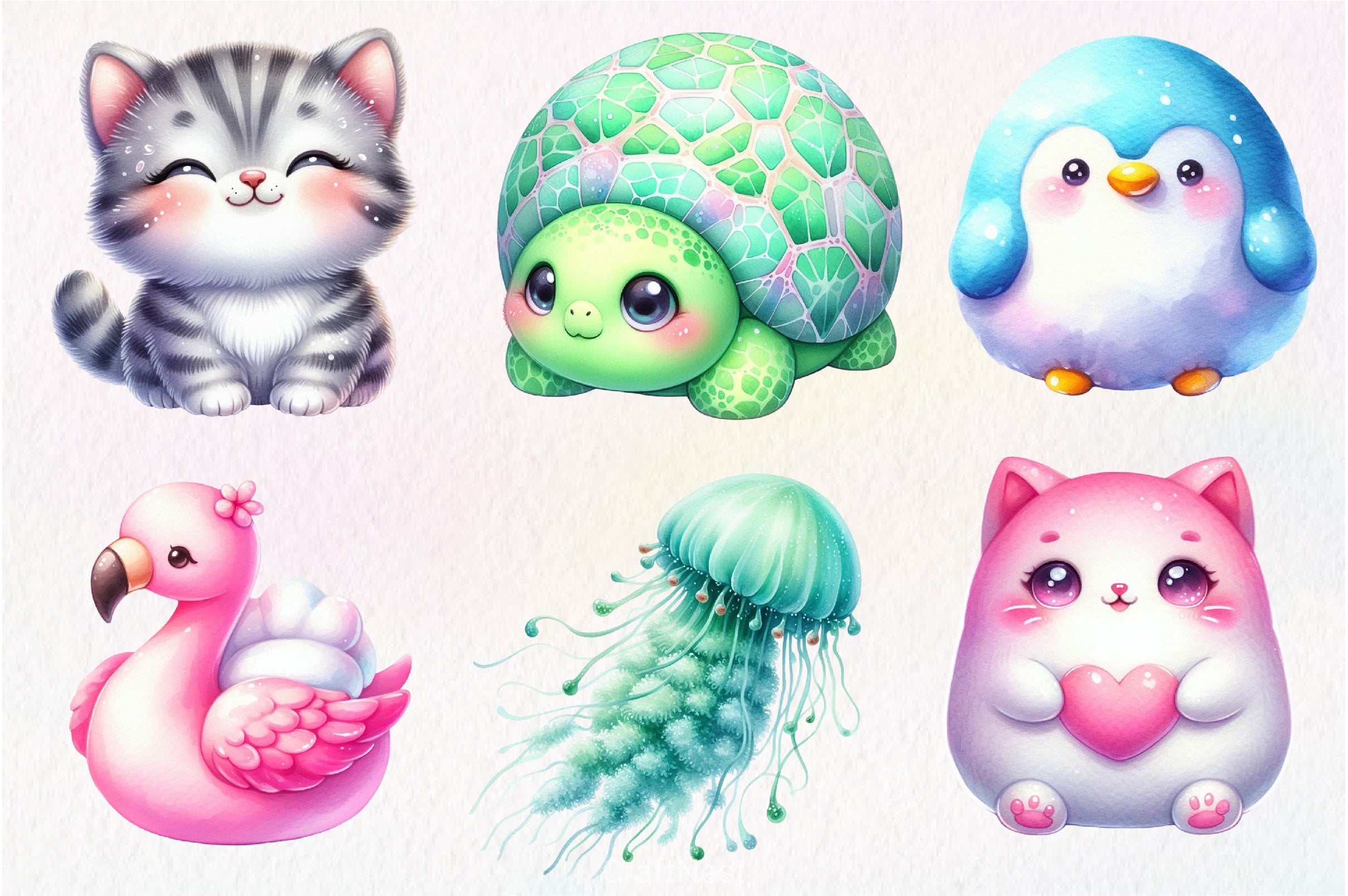 Squishmallow Animals Clipart Bundle - CraftNest - Digital Crafting and Art