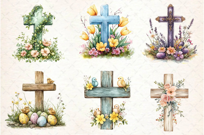 Easter Crosses Clipart Bundle - CraftNest - Digital Crafting and Art